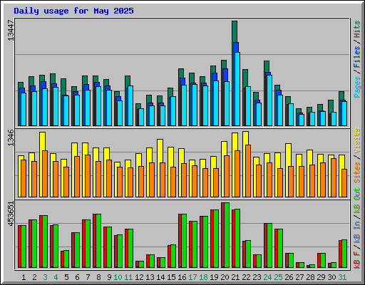 Daily usage for May 2025