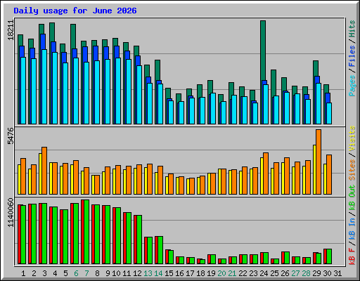 Daily usage for June 2026