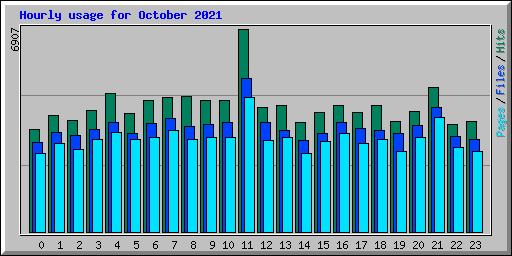Hourly usage for October 2021