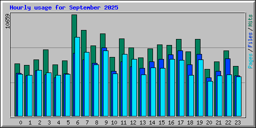 Hourly usage for September 2025