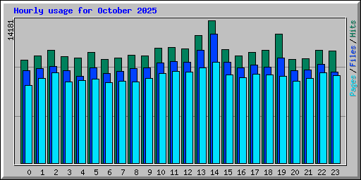 Hourly usage for October 2025