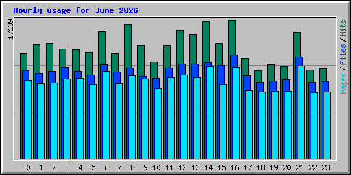 Hourly usage for June 2026